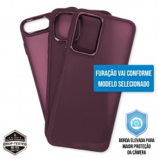 Capa Xiaomi Redmi 12C e Poco C55 - Clear Case Fosca Dark Pink